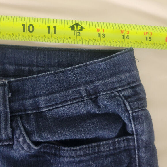 Flying Monkey Jeans Juniors 7 Blue Low Rise Denim Womens Skinny Leg Distressed - Picture 3 of 16